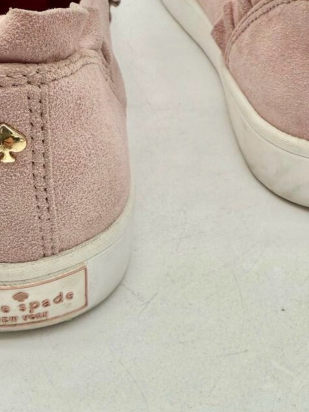 Kate Spade  Pink Suede Slip-On Sneakers